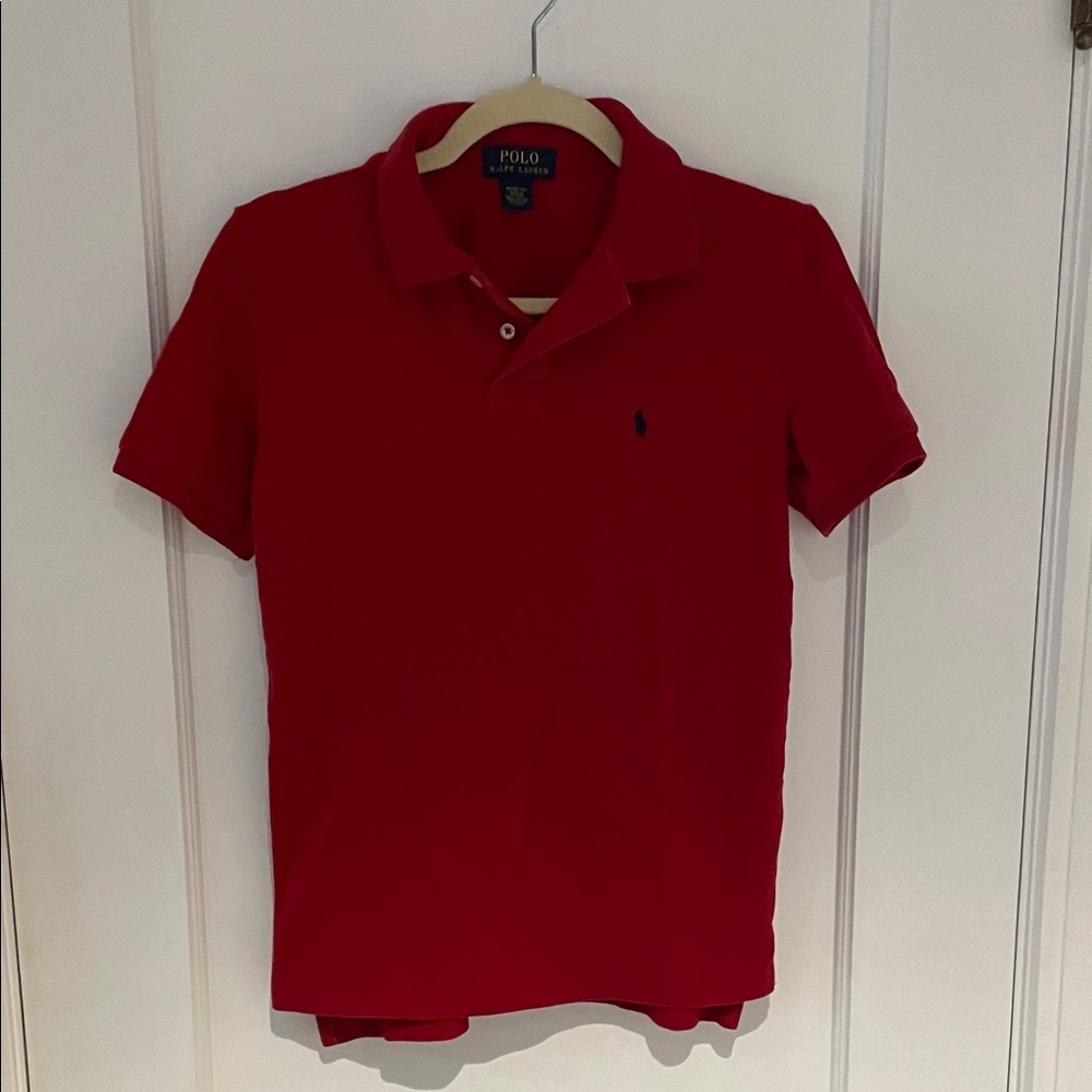 Boys Size Large (10-12) Polo by Ralph Lauren Kids Bright Red Polo Shirt